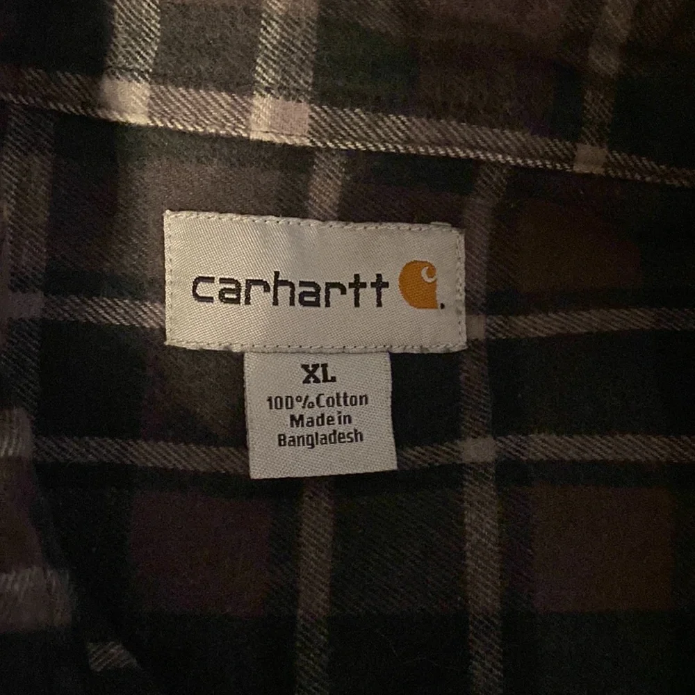 Carhartt Green and Gray Plaid Shirt Jacket